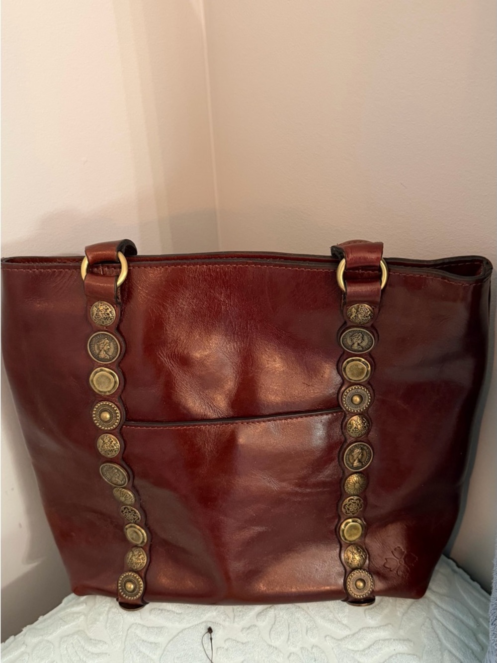 Patricia Nash Rena 100 percent Italian leather wcoin adornment NEW - Picture 2 of 12